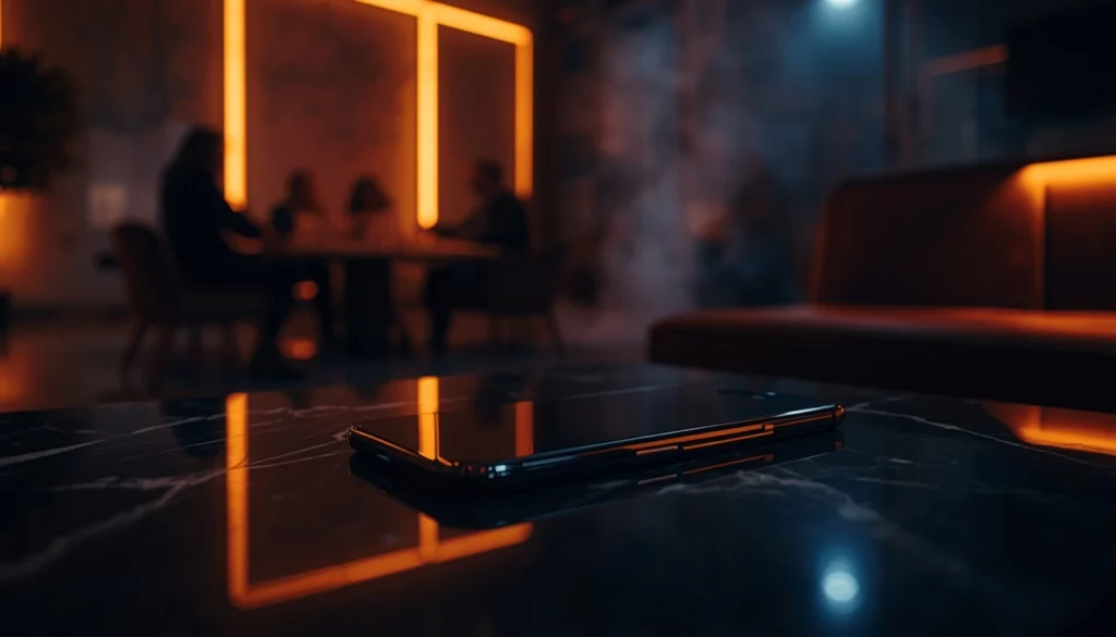 smartphone mostrando pantalla de mensajes nocturnos y conversacion privada